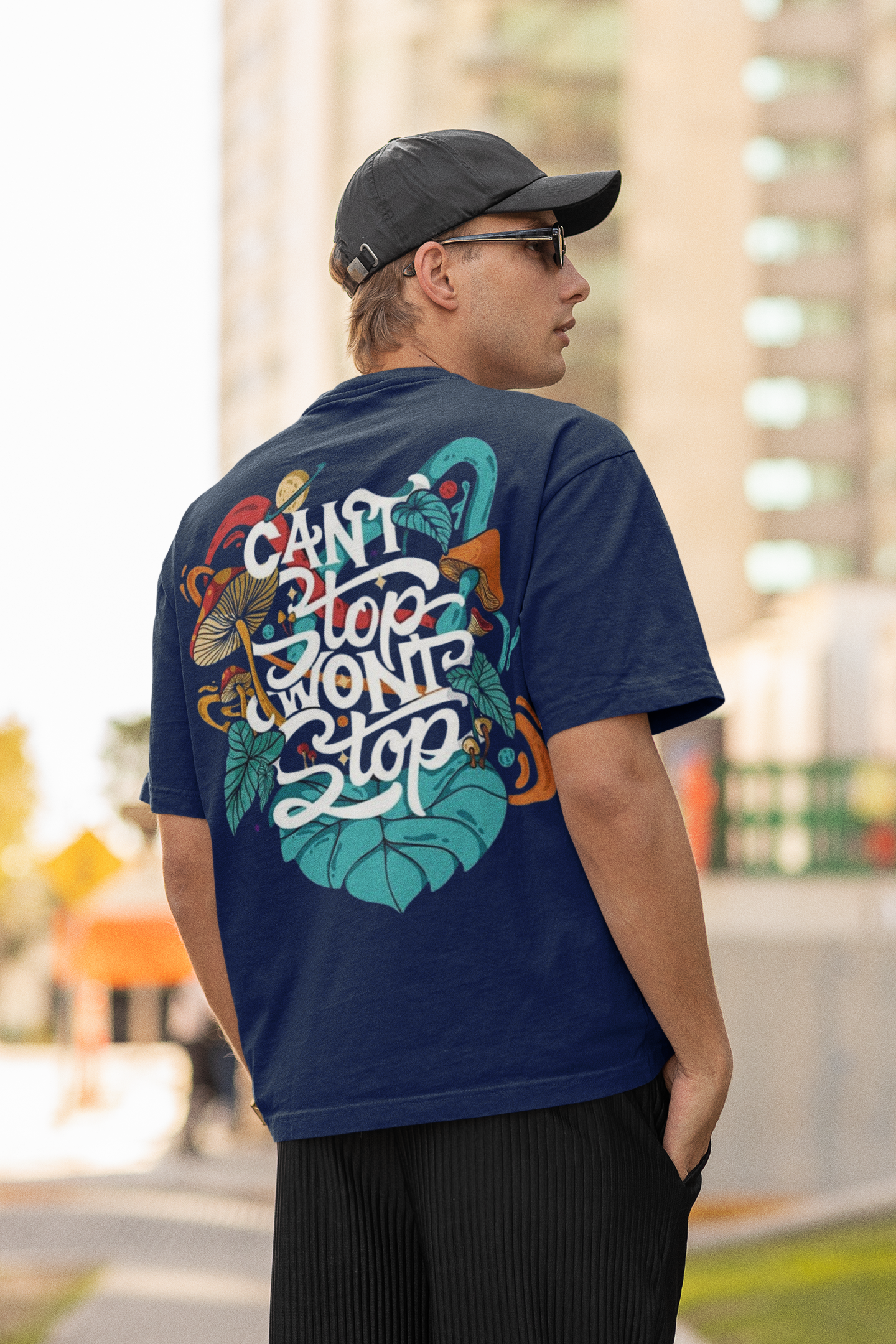 CANT STOP WONT STOP PRINTED OVERSIZED UNISEX T-SHIRT
