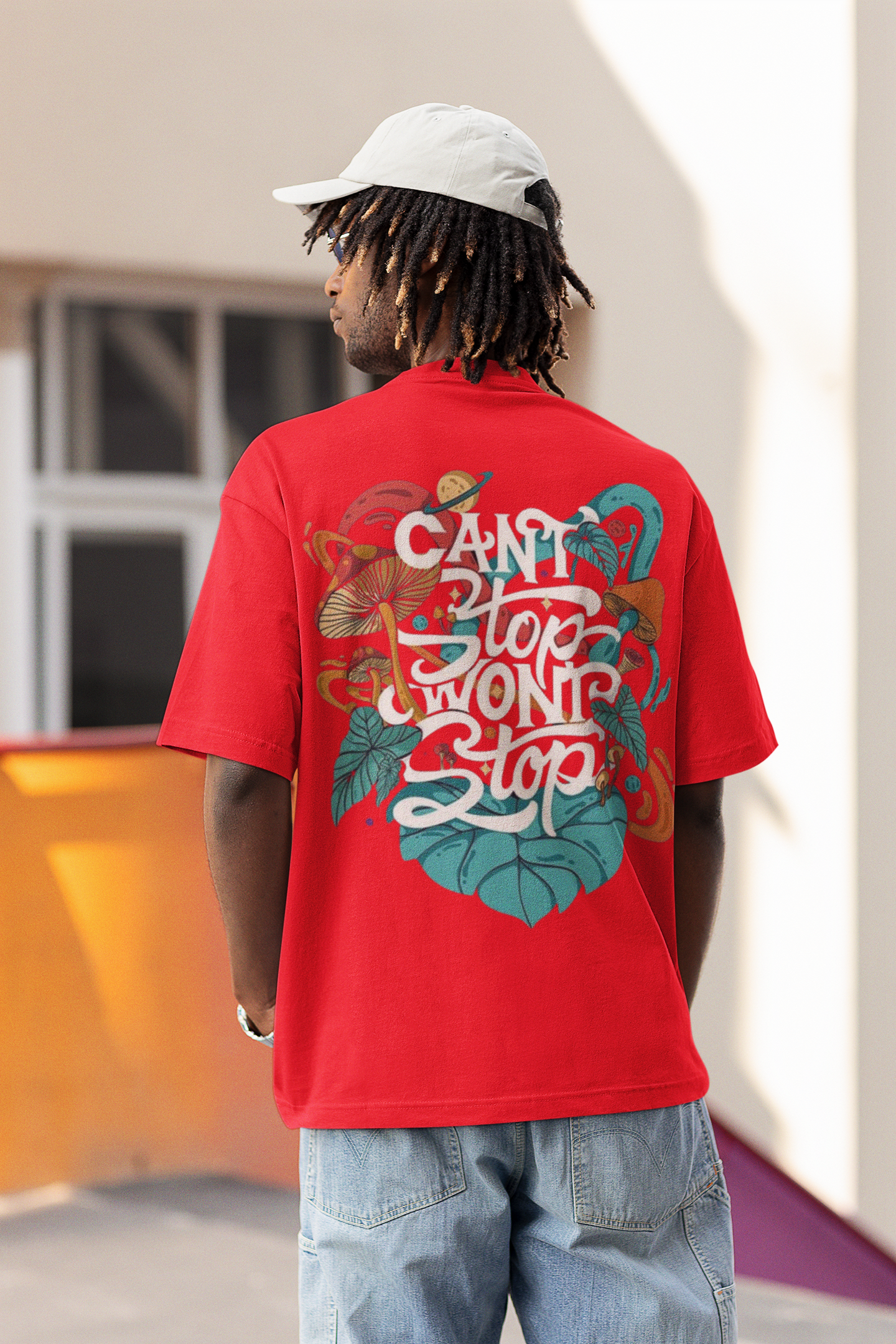 CANT STOP WONT STOP PRINTED OVERSIZED UNISEX T-SHIRT